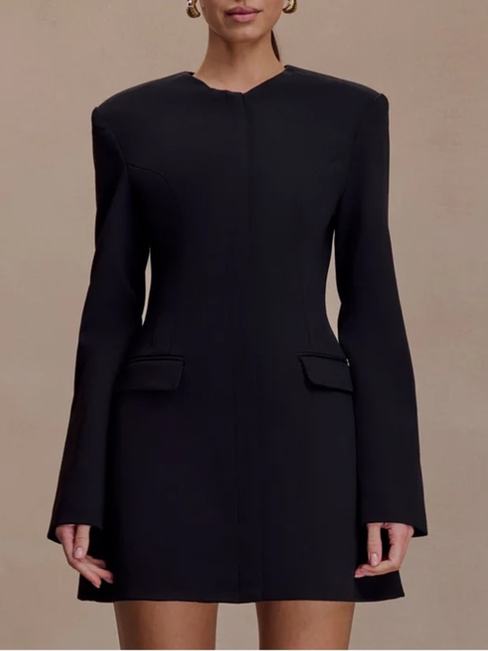 Meshki Gretchen Black Suiting Dress (Size M)